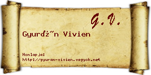 Gyurán Vivien névjegykártya